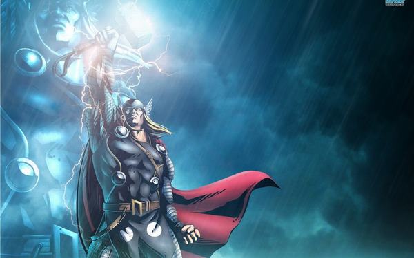 Thor là một vị thần dùng búa Aesir kết hợp với tia chớp, sấm sét